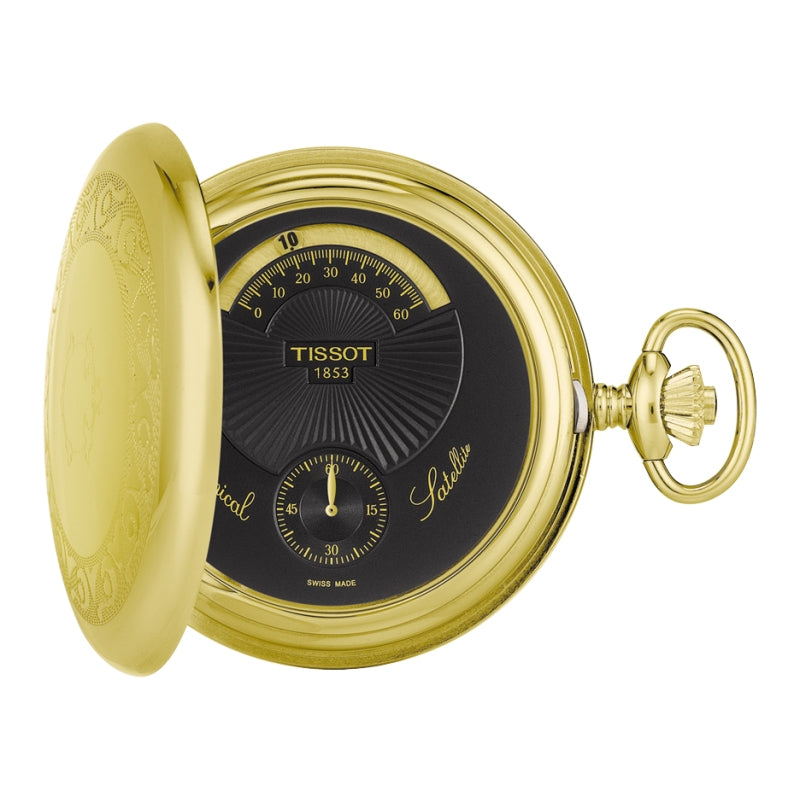 TISSOT T-POCKET SATELLITE MECHANICAL T8514059905001 Only Time Armbanduhr 53 mm Gold