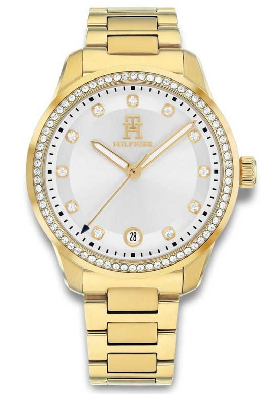 TOMMY HILFIGER TH85 CRYSTALS 1782758 Date Armbanduhr 36 mm Gold