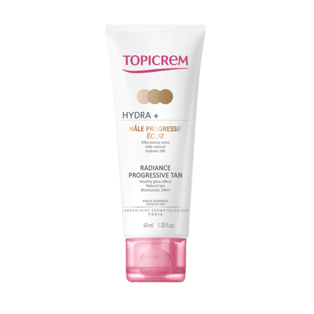 Topicrem Topicrem, Hydra+, Beschleunigt die natürliche Bräunung, Selbstbräunungscreme, Für Gesicht & Hals, 40 ml Regular