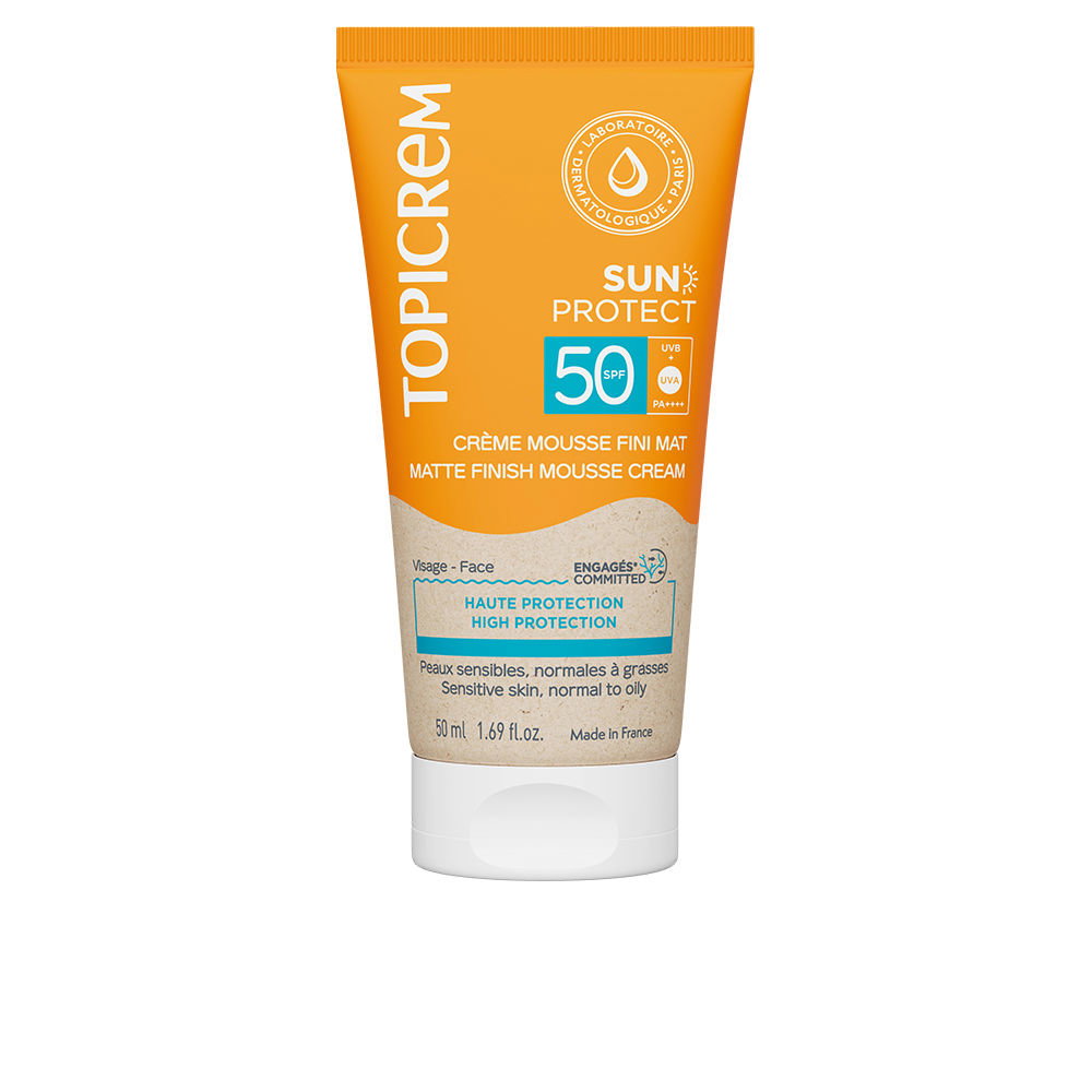 Topicrem Topicrem, Sun Protect, Befeuchtend und schützend, Vor Sonneneinstrahlung, Mousse, Für Gesicht & Körper, SPF 50, 50 m