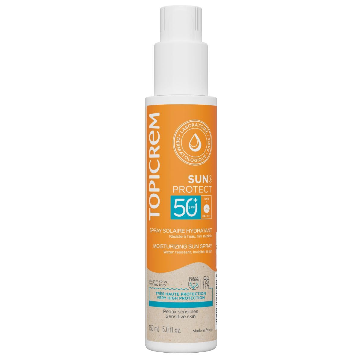Topicrem Topicrem, Sun Protect, Befeuchtend und schützend, Sonnenschutzspray, SPF 50, 150 ml Regular