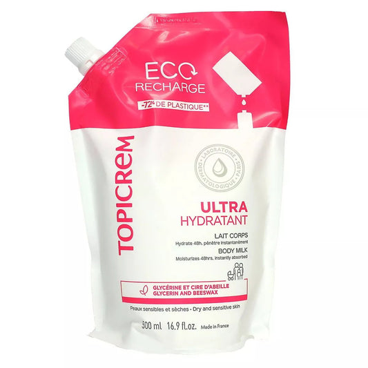 Topicrem Topicrem, Ultra Hydratant, Feuchtigkeitsspendend, Körpermilch, Nachfüllen, Täglich, 500 ml Regular