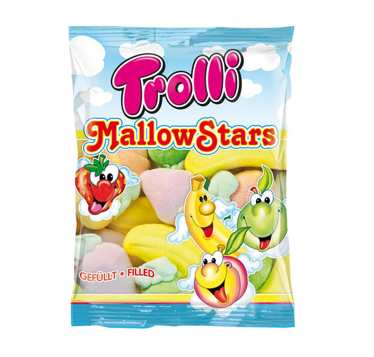 Trolli Mallow Stars 150g Extrasofte XXL-Schaumzucker-Früchte mit Füllung