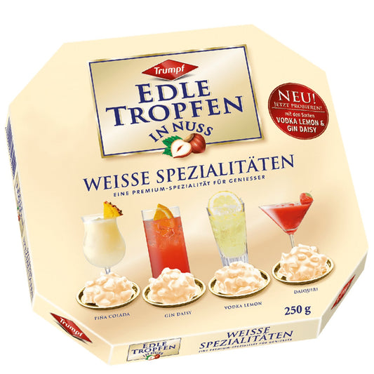 Trumpf Edle Tropfen in Nuss Weisse Spezialitäten 250g - Candyshop.ch
