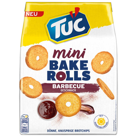 TUC Bake Rolls Mini Barbecue 150g Knusprige Brot - Chips mit Barbecue - Würzung - Candyshop.ch