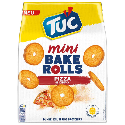 TUC Bake Rolls Mini Pizza 150g Knusprige Brot - Chips mit Pizza - Würzung - Candyshop.ch