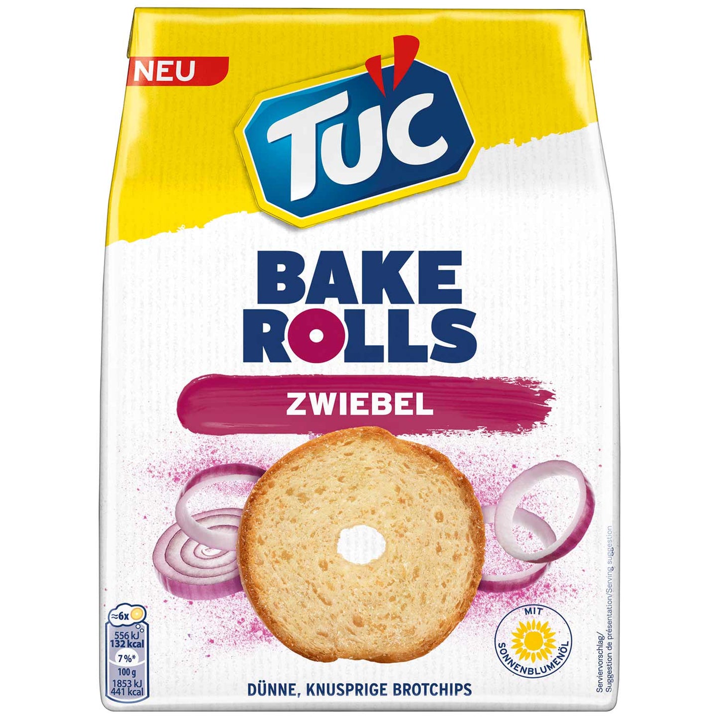 TUC Bake Rolls Zwiebeln 150g Knusprige Brot-Chips mit Zwiebel-Würzung - Candyshop.ch