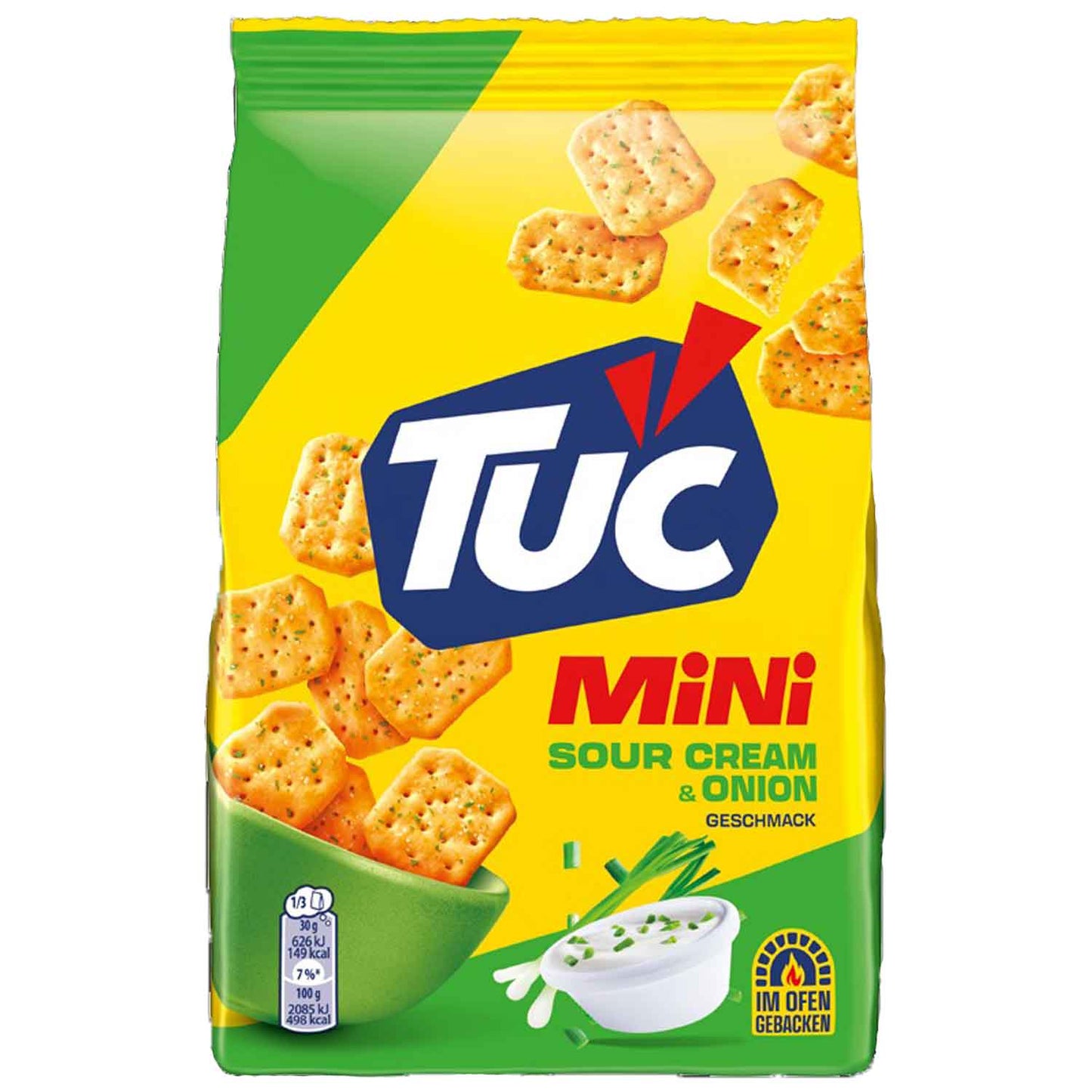 TUC Mini Sour Cream & Onion 120g  Mini-Cracker mit Sauerrahm-Zwiebel-Geschmack