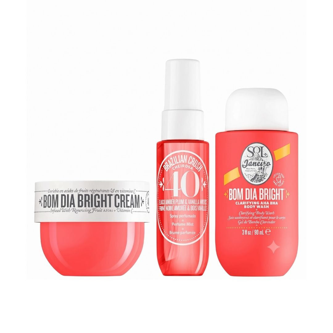SOL DE JANEIRO BOM DIA BRI GRHT JET SET WASH 90  ML + CREAM 50  ML + CHEIROSA 40 MIST 30  ML
