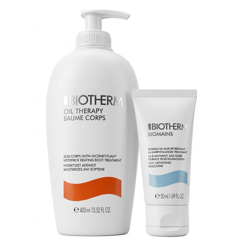 BIOTHERM SET OIL THERAPY Körperlotion 400 ml + Handcreme 50 ml