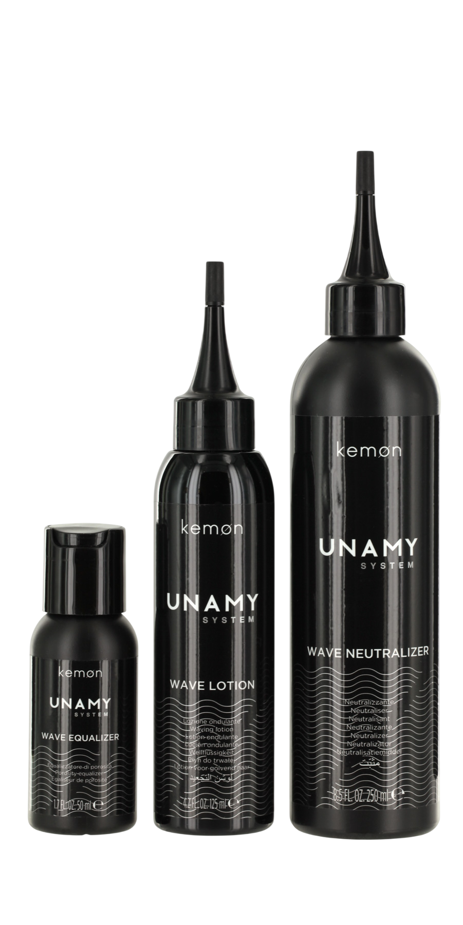 Kemon Haarpflegeset Unamy System Wave Set Kemon: Wave Equalizer, Hair Treatment Lotion Mask, 50 ml + Wave Lotion, Hair Treatm