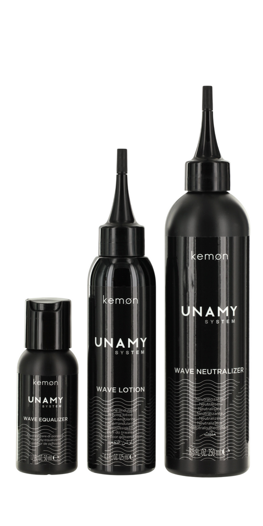 Kemon Haarpflegeset Unamy System Wave Set Kemon: Wave Equalizer, Hair Treatment Lotion Mask, 50 ml + Wave Lotion, Hair Treatm