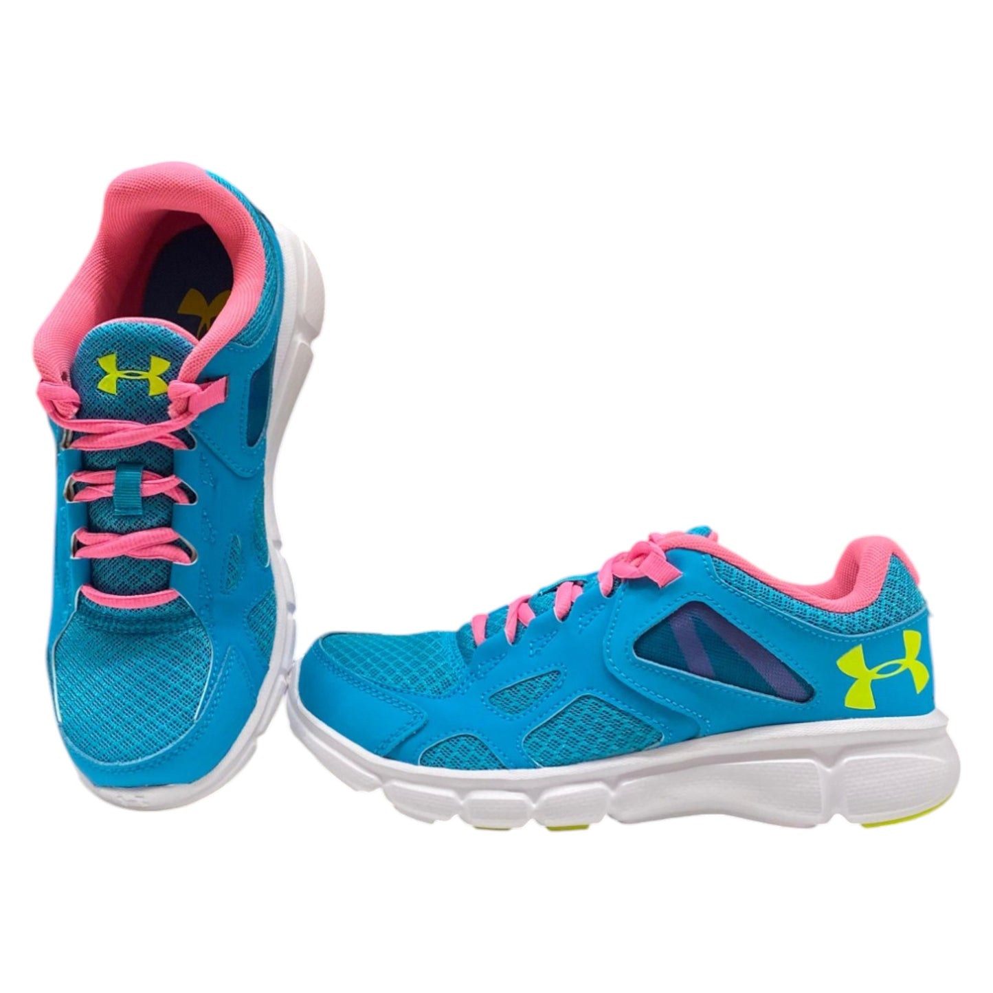 Under Armour Under Armour Thrill Laufschuhe Herren Blau Pink Gelb Größe 38 US 4 Kleidung / Sportbekleidung / Sportschuhe