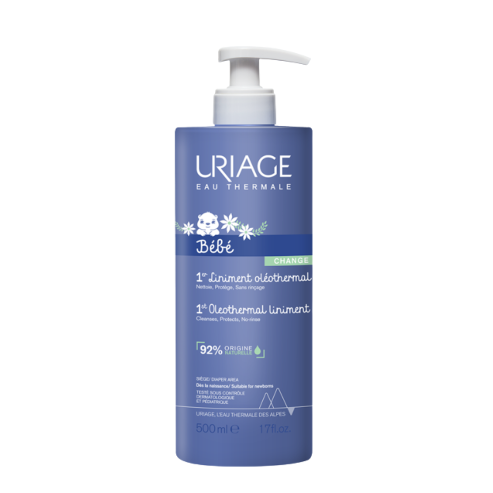 Uriage Uriage, Bebe, Feuchtigkeitsspendende und sanfte Reinigung, Reinigungscreme, 550 ml Regular