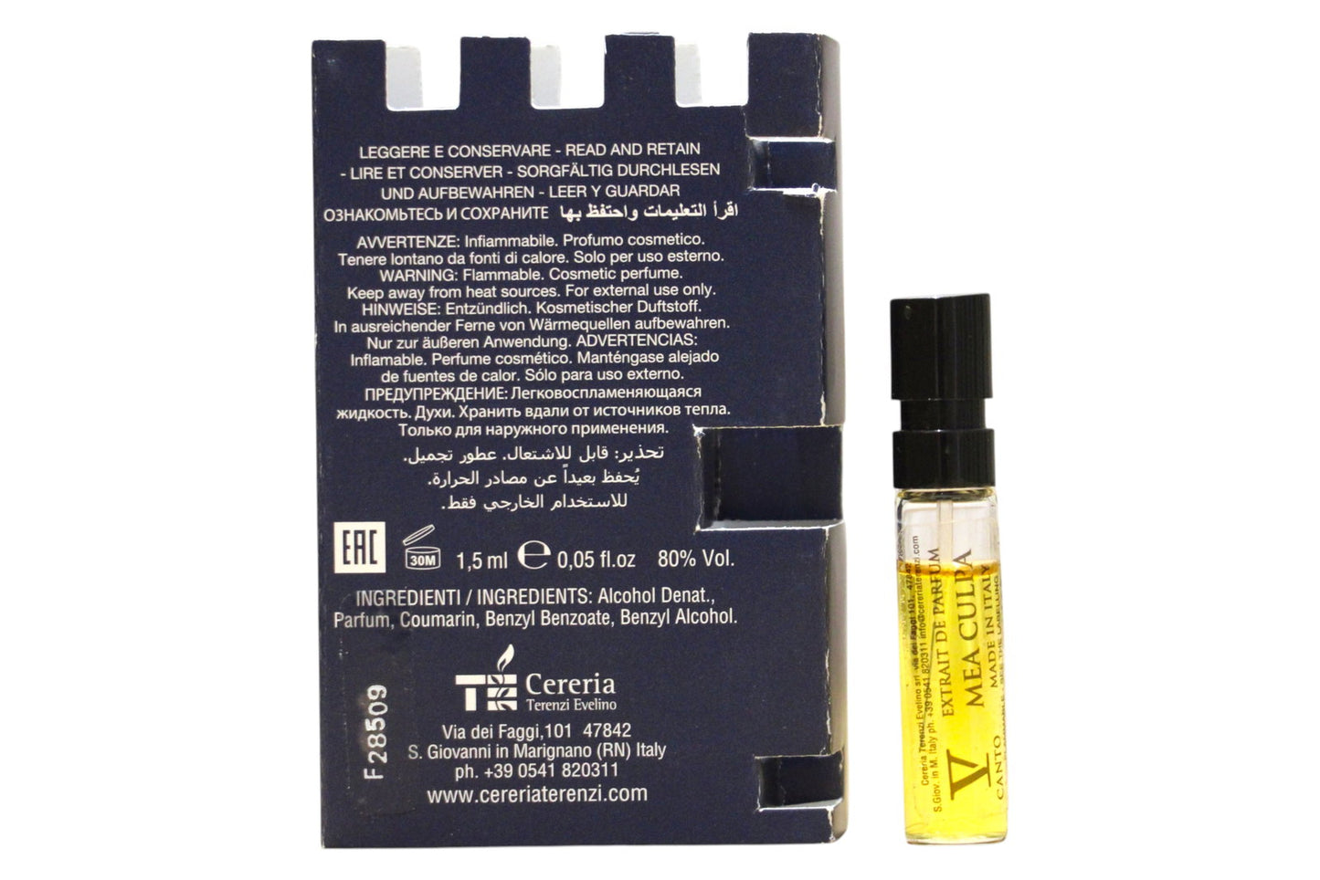 V Canto V Canto, Mea Culpa, Parfumextrakt, Unisex, 1.5 ml Fläschchen Vial