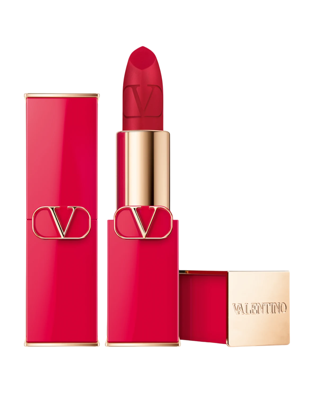 Valentino Valentino, Rosso, Matt, Creme-Lippenstift, 215A, Nachfüllbar, 3.5 g Regular