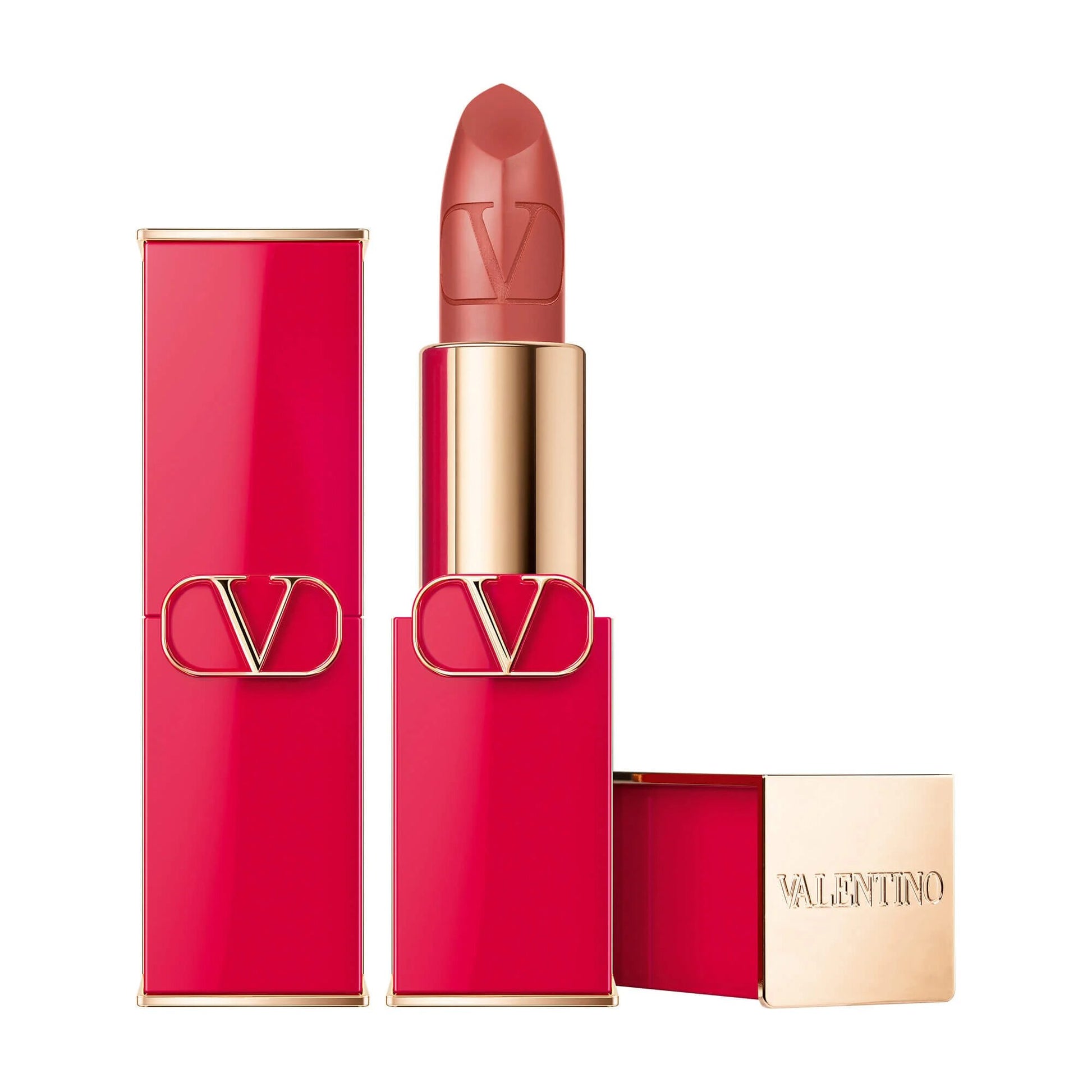 Valentino Valentino, Rosso, Seidenmatt, Creme-Lippenstift, 100R, Nachfüllbar, 3.5 g Regular