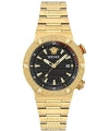 VERSACE GRECA LOGO 3H VE8G00624 Date Armbanduhr 43 mm Gold ansicht-2