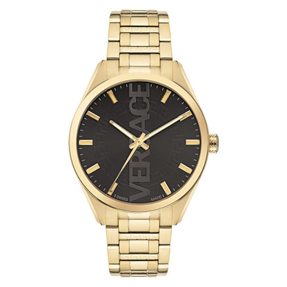 VERSACE LOGO HALO VE3H00622 Only Time Armbanduhr 42 mm Gold ansicht-3