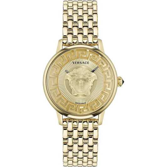 VERSACE MEDUSA ALCHEMY Damen Quarzuhr aus Edelstahl mit SS IP Gold 38 mm VE6F00623 – Produktansicht