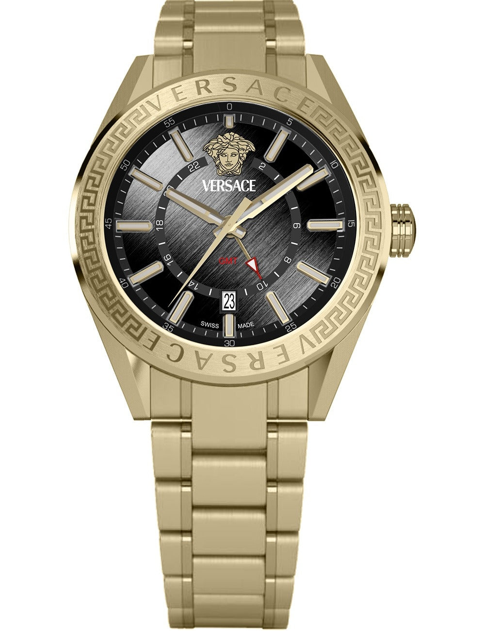 VERSACE V-CODE GMT - BLACK VEAFA0724 Analoguhr Armbanduhr 24 mm Schwarz ansicht-2