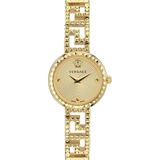 VERSACE Damen Quarzuhr aus Edelstahl mit SS IP Gold 28 mm VE7A00323 – Produktansicht