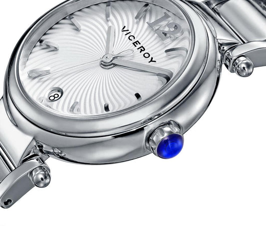 VICEROY NEW COLLECTION Damen Quarzuhr mit Datum aus Edelstahl mit SS Bracelet 28 mm 471054-85 – Produktansicht