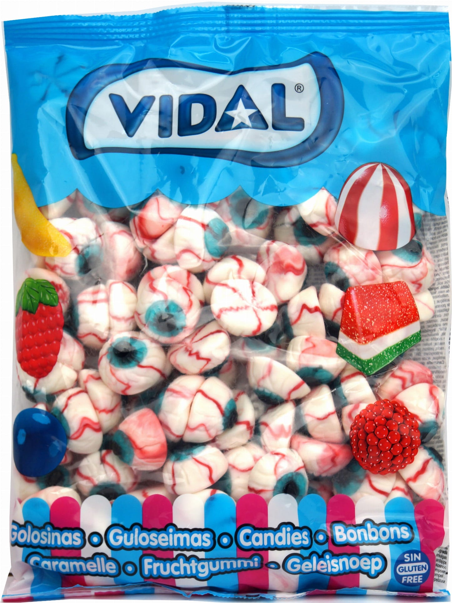 Vidal Bloody Eyes - Fruchtgummi Gruselaugen 1000g