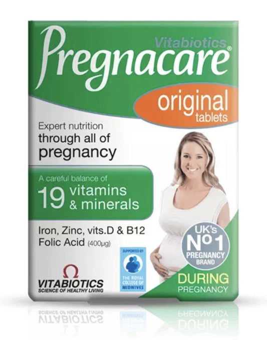 Vitabiotics Vitabiotics, Pregnacare Original, Folsäure, Vitamin D, Zink, Eisen, Supports Reproductive Health & Maternal Tissu