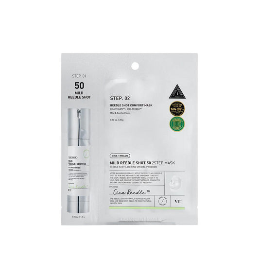 VT Cosmetics VT Cosmetics, Reedle Shot 50 2 Step Mild, Stärkung, Gesichtsmaske, Für das Gesicht, 21.5 g Regular