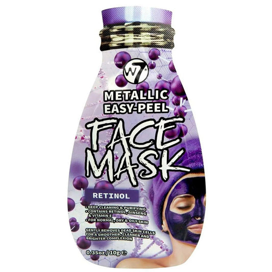 W7 W7, Metallic Easy-Peel Retinol, Peel-Off-Maske, Gesicht, 10 g Regular