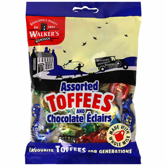 Walker's Nonsuch Assorted Toffees and Chocolate Éclairs 150g - Candyshop.ch