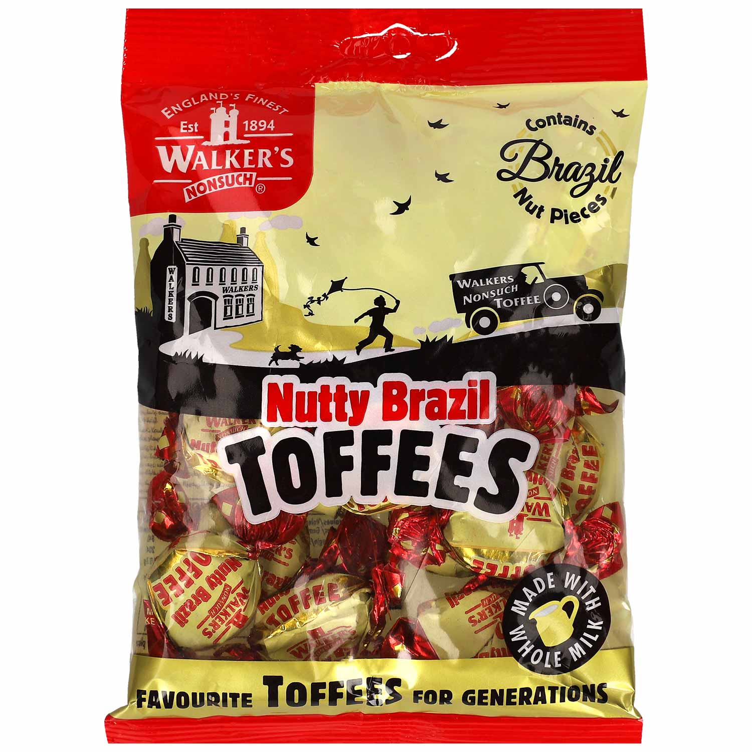 Walker's Nonsuch Nutty Brazil Toffees 150g - Candyshop.ch