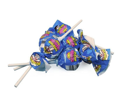 Warheads Blue Raspberry Bubblegum Lolli 17g 1 Stück - Candyshop.ch