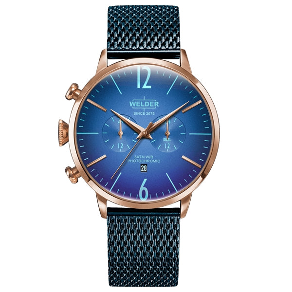 WELDER MOODY WWRC418 Dual Time - Data Armbanduhr 45 mm Gold ansicht-3