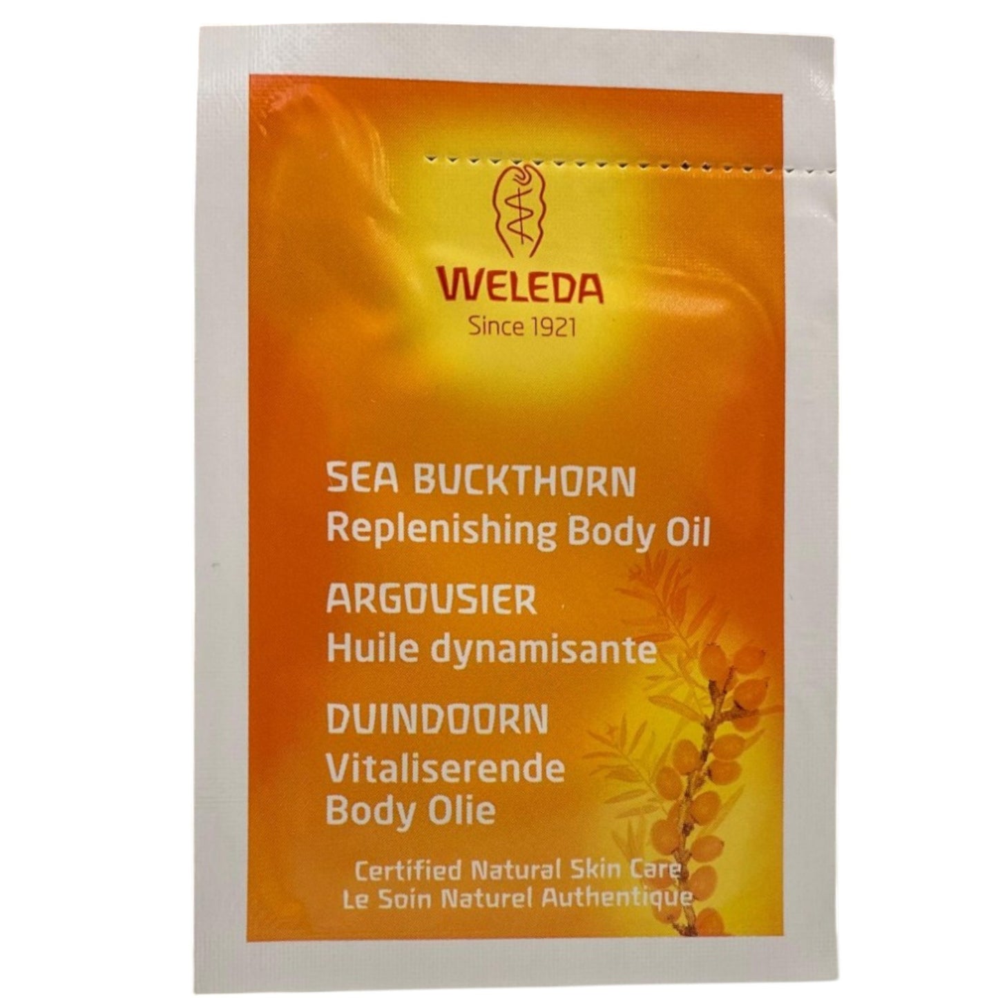 Weleda, Sea Buckthorn, Auffüllen, Körperöl, Für Körper, Gesicht & Augen, 2 ml *Muster