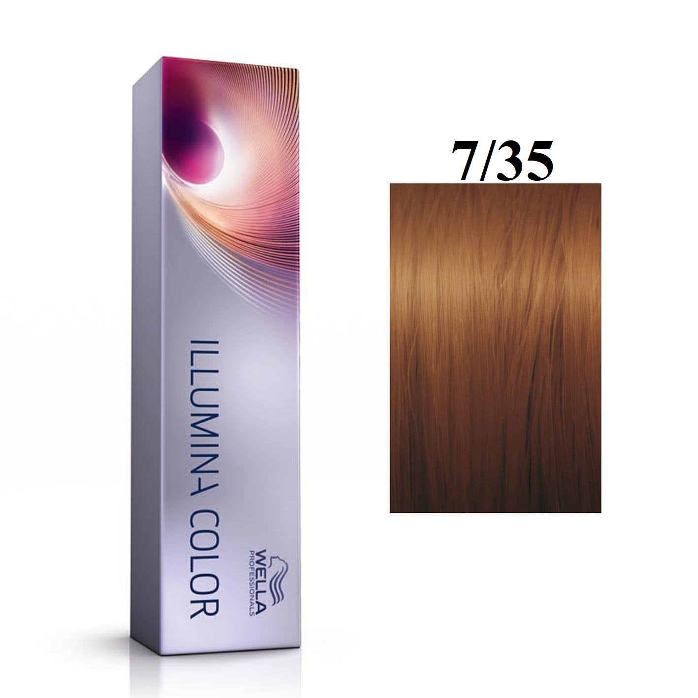 Wella Professionals Wella Professionals Illumina Color Permanente Haarfarbe 7/35 Medium Gold Mahogany Blonde