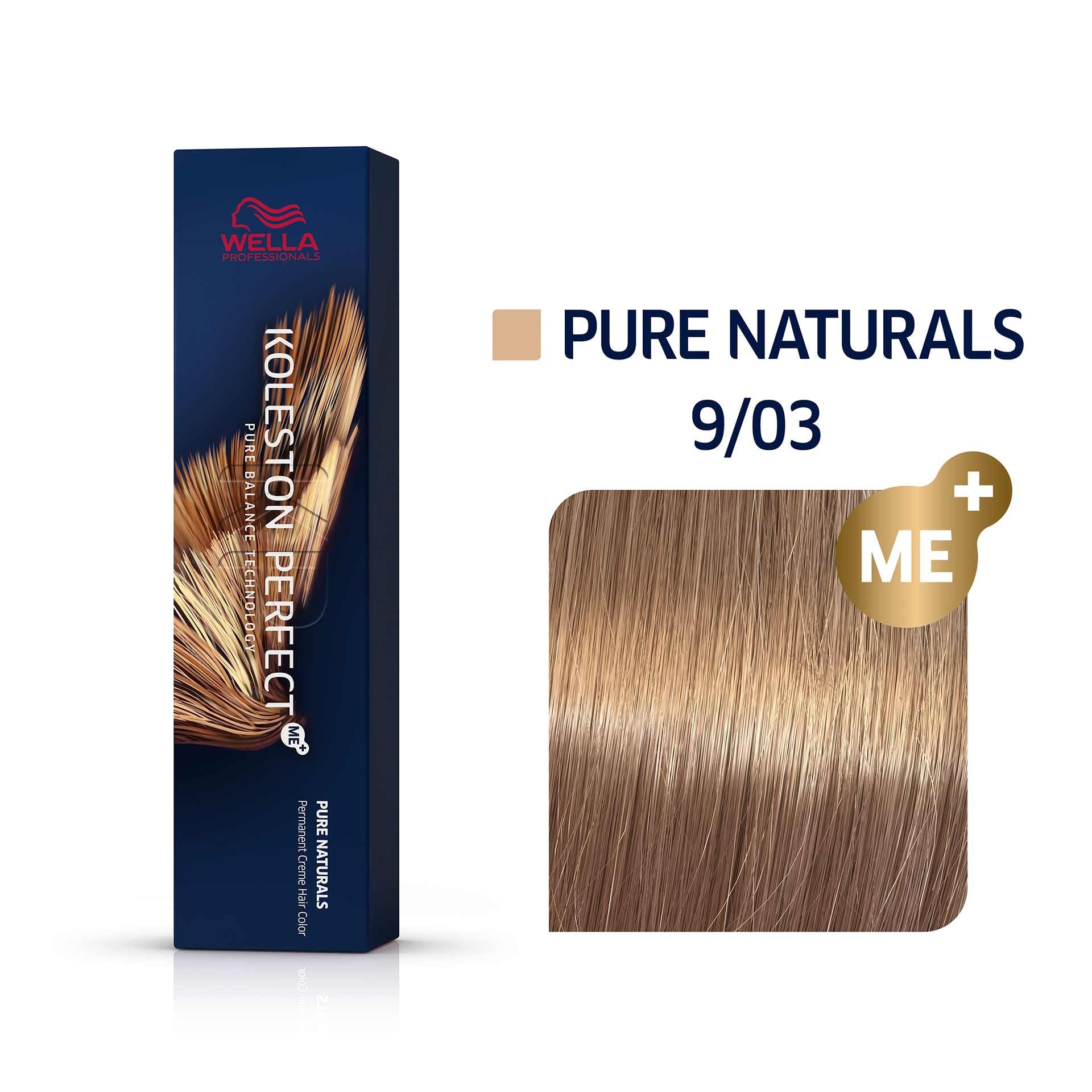 Wella Professionals Wella Professionals Koleston Perfect Me+ Permanente Haarfarbe 9/03 Very Light Blonde