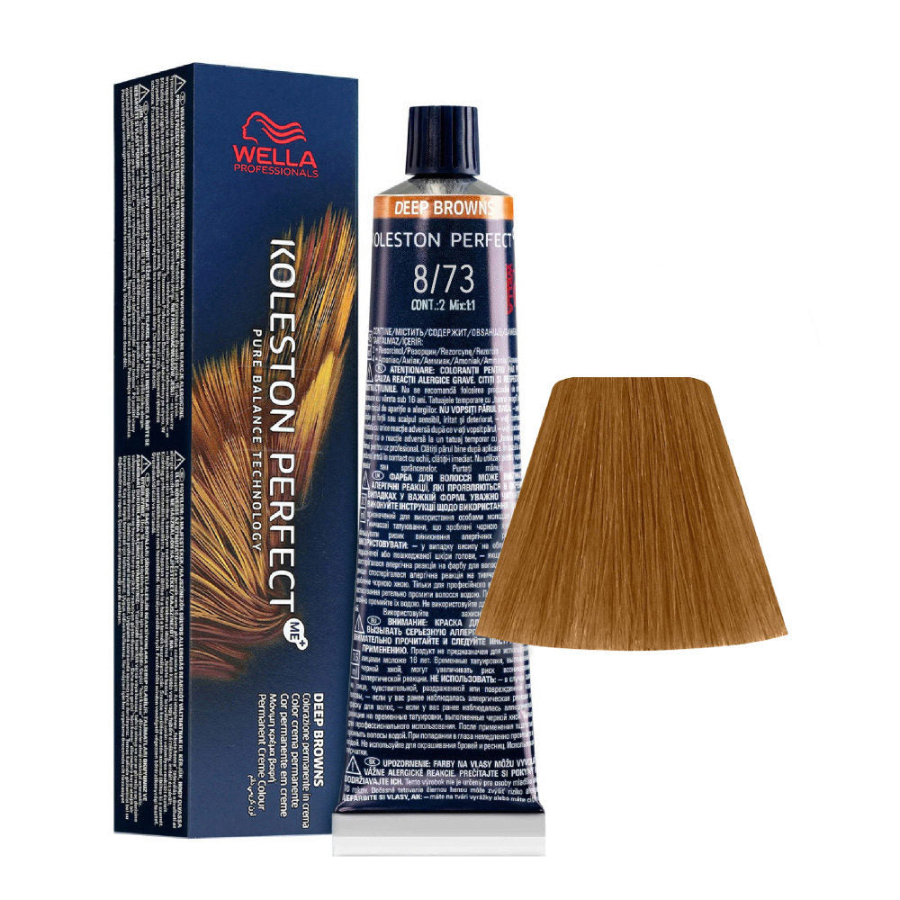 Wella Professionals Wella Professionals Koleston Perfect Me+ Permanente Haarfarbe 8/73 Light Blond Golden