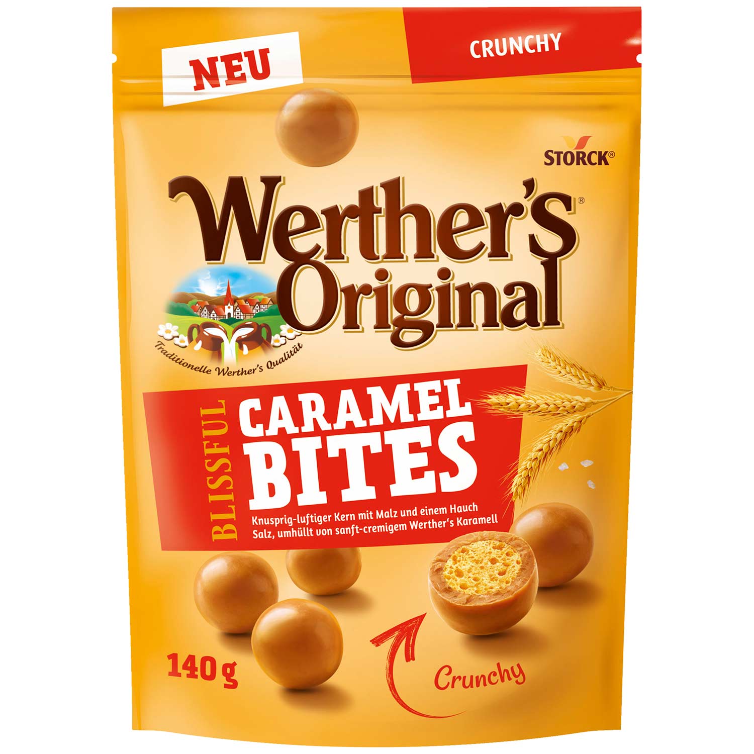 Werther's Original Blissful Caramel Bites Crunchy 140g - Candyshop.ch
