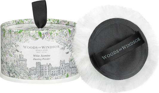 Woods Of Windsor White Jasmine Körperpuder 100g – Feuchtigkeit & Frische für Damen