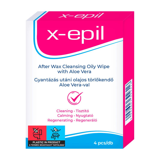 X-Epil X-Epil, After Waxing Oily Wipes, Reinigungstücher, 4 stk Regular