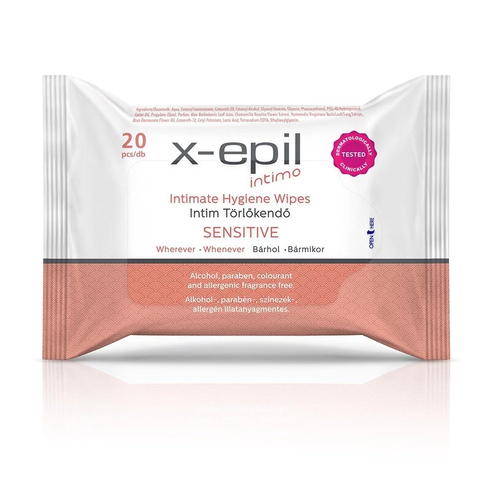 X-Epil X-Epil, Intimate Hygiene Sensitive, Intimtücher, 20 stk Regular