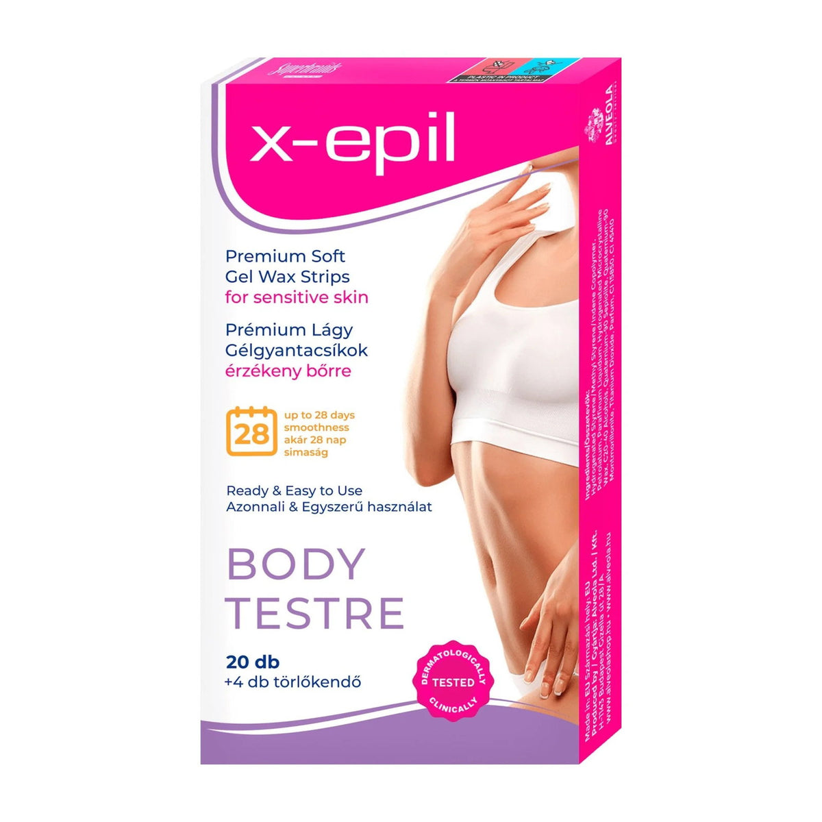 X-Epil X-Epil, Premium Soft, Seidiges Finish, Haarentfernungswachsstreifen, 20 stk Regular