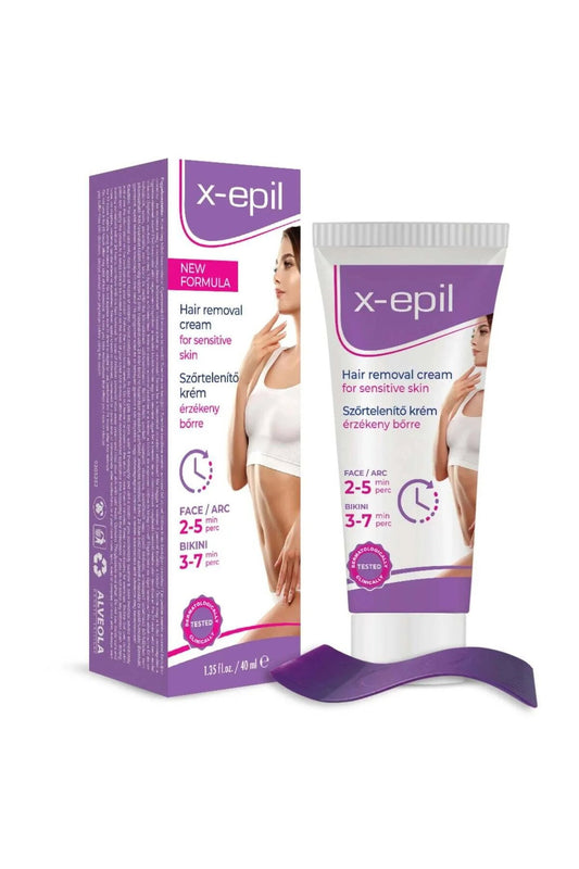 X-Epil X-Epil, X-Epil, Seidiges Finish, Haarentfernungscreme, Für empfindliche Haut, For Underarms & Bikini Area, 40 ml Regul