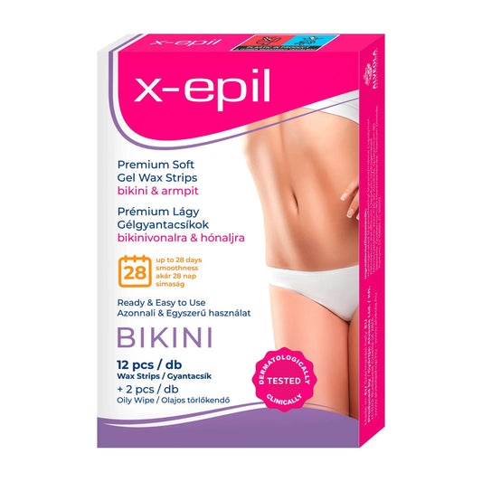 X-Epil X-Epil, X-Epil, Seidiges Finish, Haarentfernungswachsstreifen, For Underarms & Bikini Area, 12 stk Regular