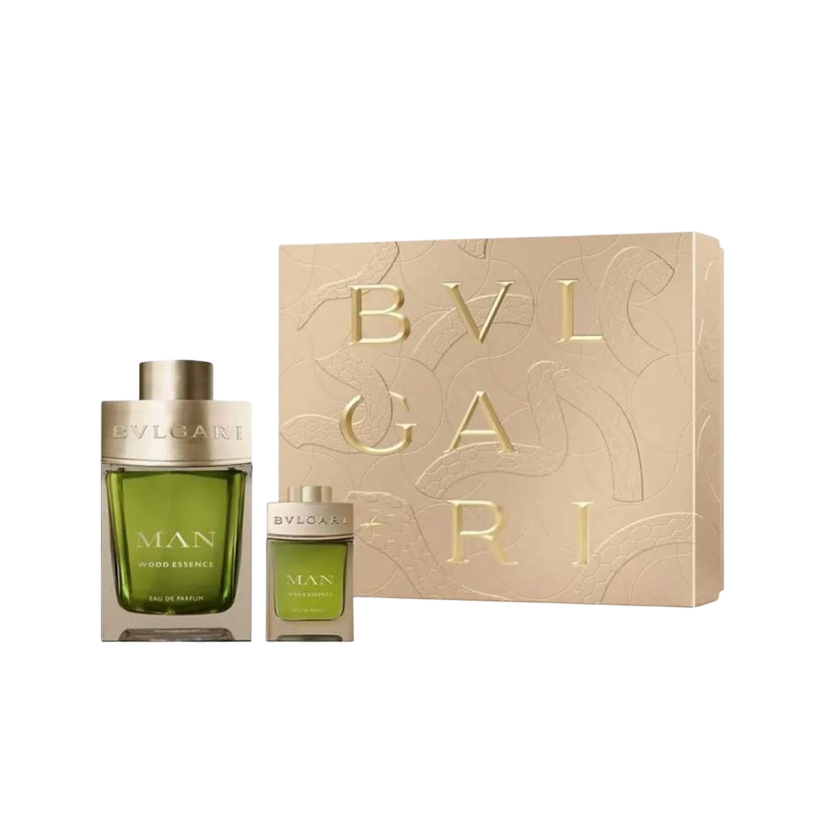 Bvlgari Parfümset Xmas 2025 Set Bvlgari: Wood Essence, Eau De Parfum, For Men, 100 ml + Wood Essence, Eau De Parfum, For Men,