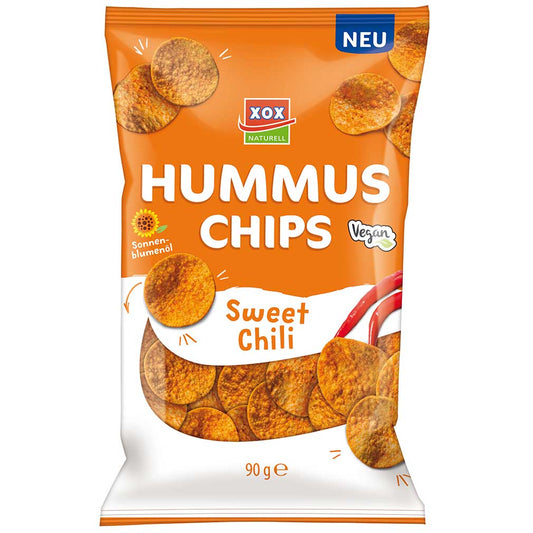 XOX Hummus Chips Sweet Chili 90g Hummus-Chips mit süßem Chiligeschmack - Candyshop.ch