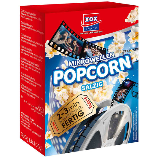 XOX Mikrowellen Popcorn salzig 3x100g - Candyshop.ch