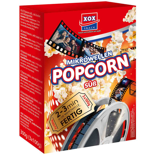 XOX Mikrowellen Popcorn süß 3x100g - Candyshop.ch